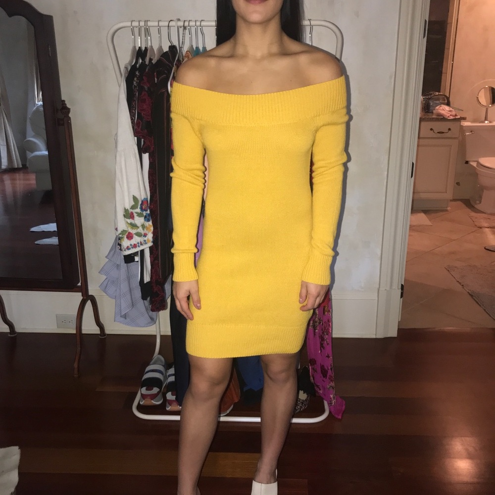Nasty Gal off the shoulder sweater dress